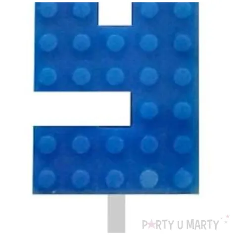 swieczka na tort klocki cyfra 9 niebieska godan 5 5 cm