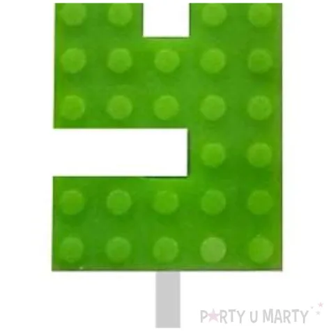 swieczka na tort klocki cyfra 9 zielona godan 5 5 cm
