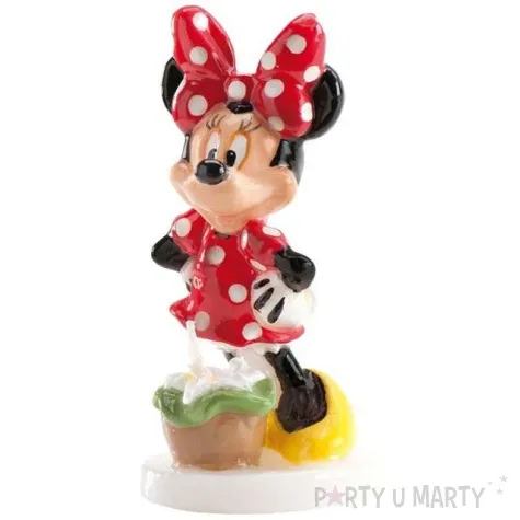 swieczka na tort myszka minnie 3d dekora 8 cm
