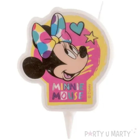 swieczka na tort myszka minnie dekora 7 5 cm