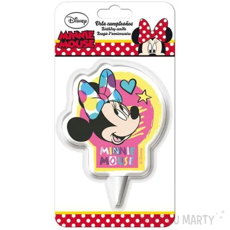 swieczka na tort myszka minnie dekora 7 5 cm