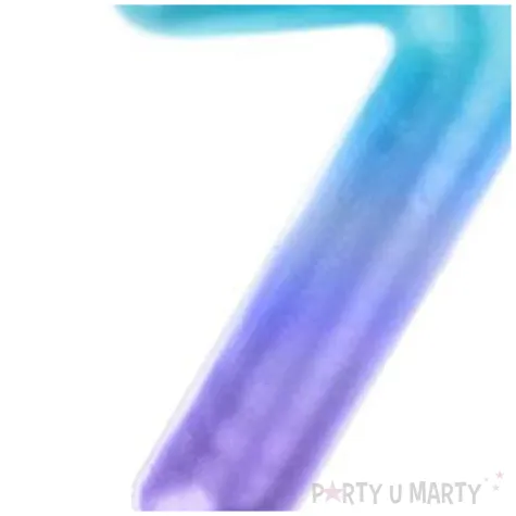 swieczka na tort ombre cyfra 7 fioletowo niebieska arpex 6 cm