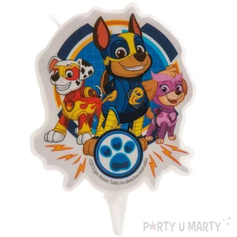 swieczka na tort paw patrol dekora 7 5 cm