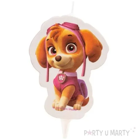 swieczka na tort paw patrol skye dekora 7 5 cm