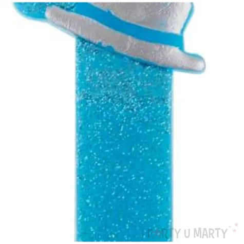 swieczka na tort pierwsze urodziny cyferka 1 niebieska godan 9 cm