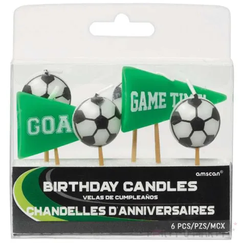 swieczka na tort pilka nozna amscan 6 szt