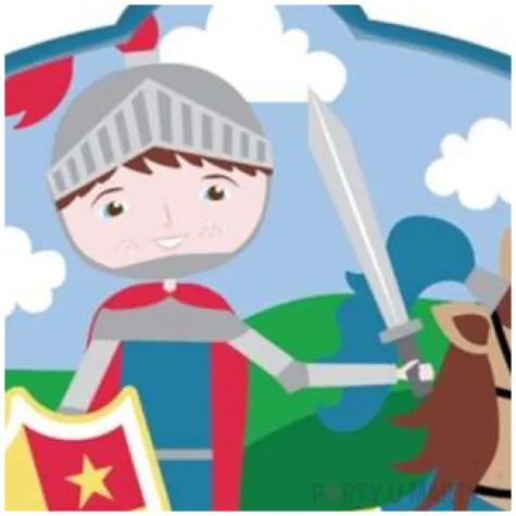 swieczka na tort rycerz amscan