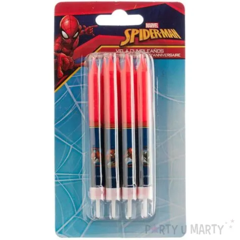 swieczka na tort spiderman mix dekora 9 cm 8 szt