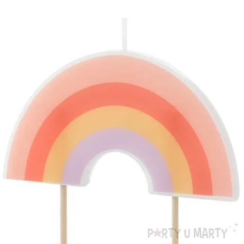 swieczka na tort tecza partydeco 4 5 cm