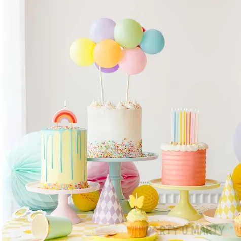 swieczka na tort tecza partydeco 4 5 cm