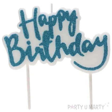 swieczka na tort topper happy birthday dekora 10 x 9 cm