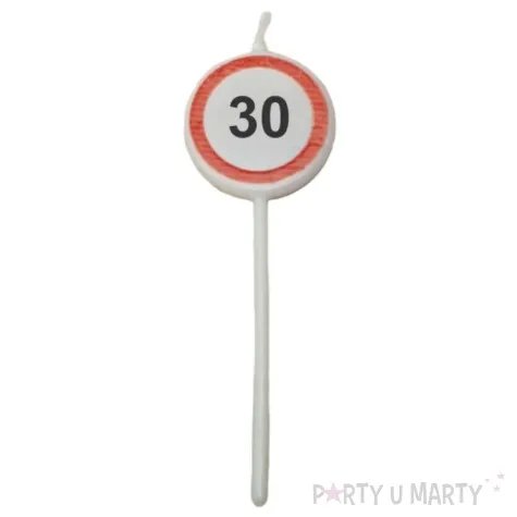 swieczka na tort traffic 30 urodziny top ten 3szt