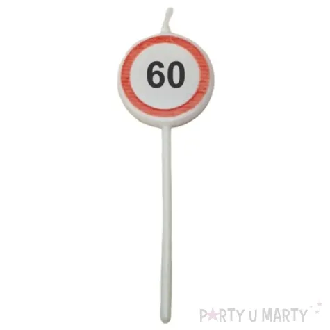 swieczka na tort traffic 60 urodziny top ten 3szt