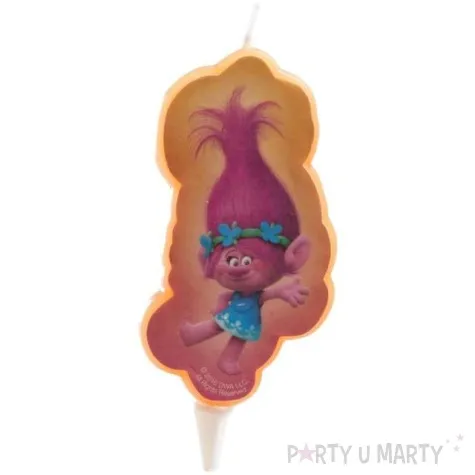 swieczka na tort trolls poppy dekora 7 5 cm