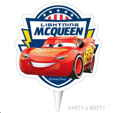 swieczka na tort zygzak mcqueen cars dekora 7 5 cm
