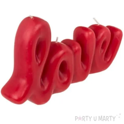 swieczka napis love czerwona ootb