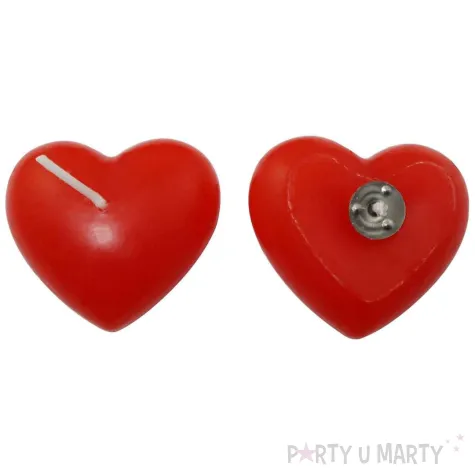 swieczka serce plywajace czerwony arpex 6 szt