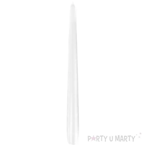 swieczka stozkowa classic perlowa biala bispol