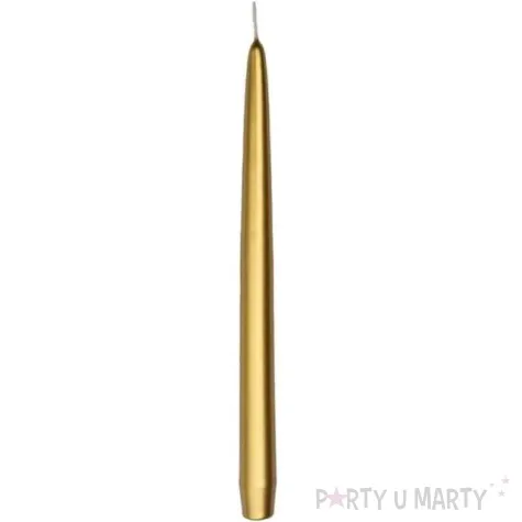 swieczka stozkowa classic zlota bispol