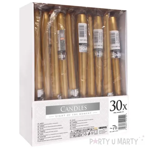 swieczka stozkowa classic zlota bispol