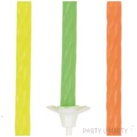 swieczki classic neon mix amscan 10 szt