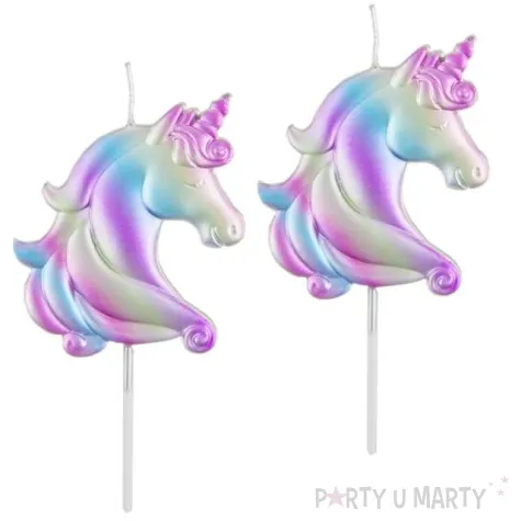 swieczki jednorozce opalizujace godan 6 cm 2 szt