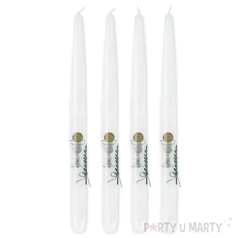 swieczki komunijne z hostia biale partydeco 4 szt