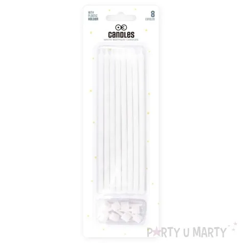 swieczki na tort classic dlugie partypal 8 szt