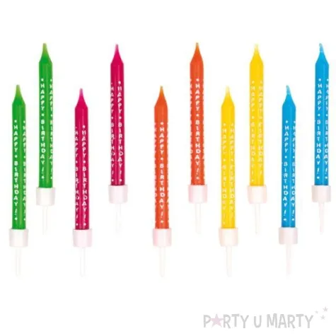 swieczki na tort classic happy birthday mix amscan 10 szt