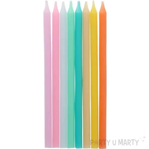 swieczki na tort classic pastel mix folat 10 cm 24 szt