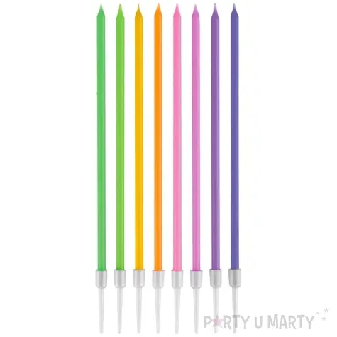 swieczki na tort classic pastelowe mix godan 17 cm 8 szt