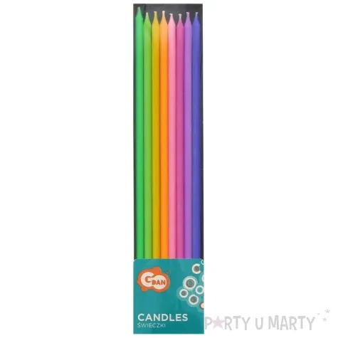 swieczki na tort classic pastelowe mix godan 17 cm 8 szt