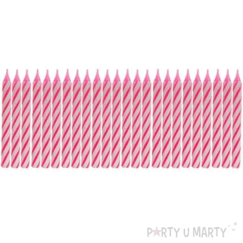 swieczki na tort classic rozowe amscan 24 szt