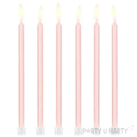 swieczki na tort classic rozowe partydeco 12 szt