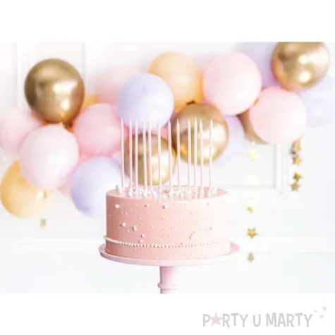 swieczki na tort classic rozowe partydeco 12 szt