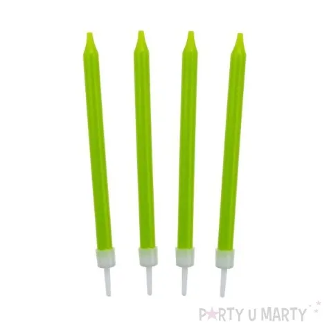 swieczki na tort classic zielone godan 10 szt