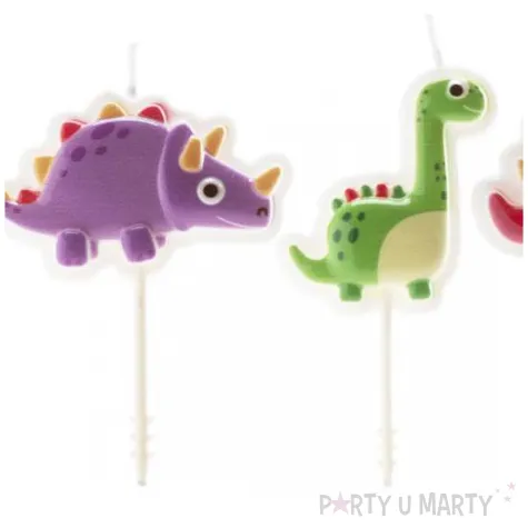 swieczki na tort dinozaury dekora 9 cm 4 szt