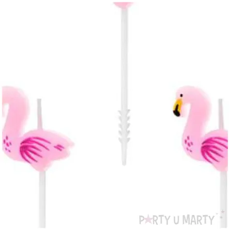 swieczki na tort flamingi partydeco 5 szt