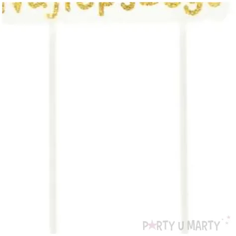 swieczki na tort gwiazdki wszystkiego najlepszego zlote partypal 3 szt