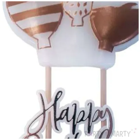 swieczki na tort happy birthday rozowe zloto amscan 11 cm