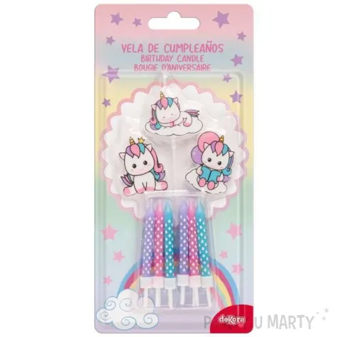 swieczki na tort jednorozec i spolka dekora 6 szt