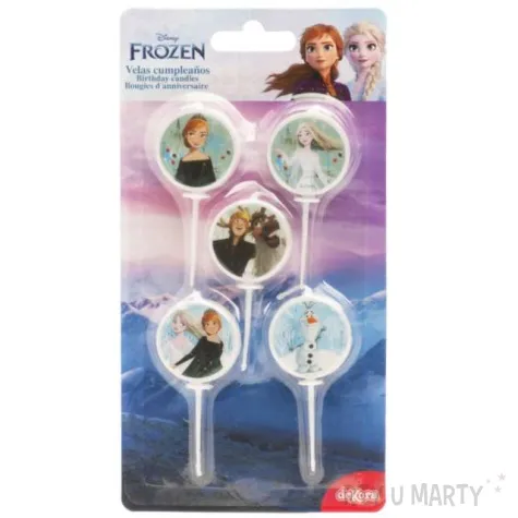 swieczki na tort kraina lodu dekora 3 cm 5 szt