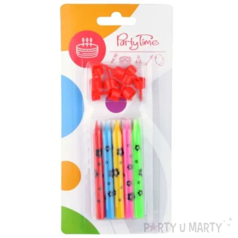 swieczki na tort kwiaty mix arpex 8 5 cm 10 szt