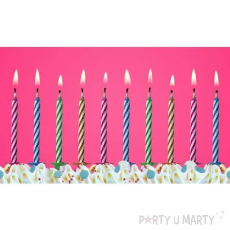 swieczki na tort magic mix niegasnace partydeco 10 10 szt