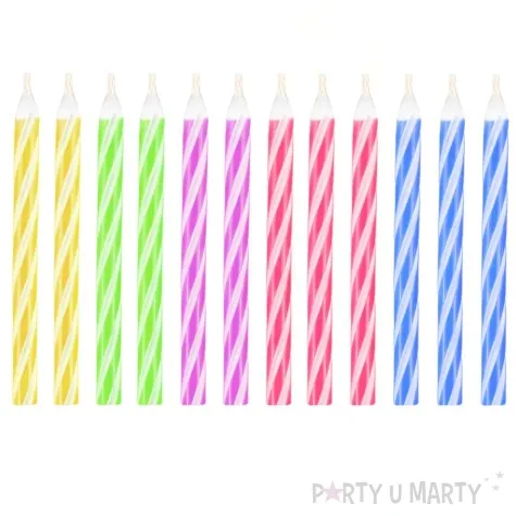 swieczki na tort magic mix niegasnace partypal 12 szt
