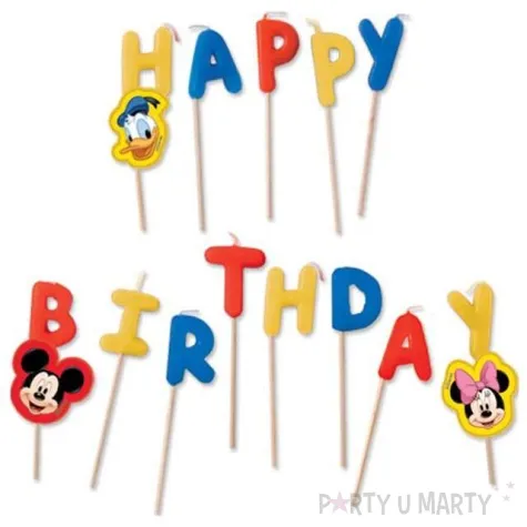 swieczki na tort mickey happy birthday procos 13 szt