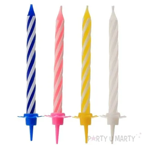 swieczki na tort paski mix godan 6 4 cm 24 szt
