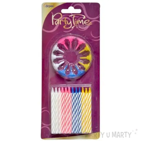 swieczki na tort paski premium mix 8 5 cm 24 szt