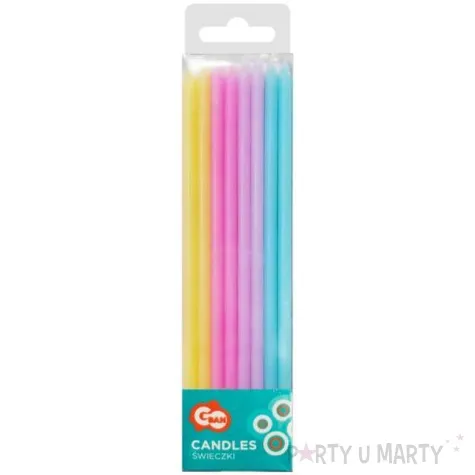 swieczki na tort pastelowe mix godan 16 szt