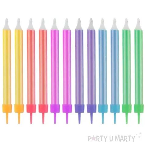 swieczki na tort perlowe mix godan 12 szt